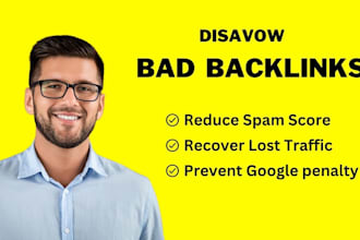 disavow bad backlinks spammy toxic links to reduce spam score