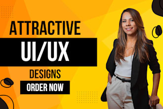 design eye catching UI UX design for app and web in axure 10