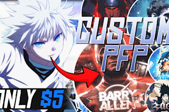create custom anime profile picture, pfp for youtube, twitch, discord