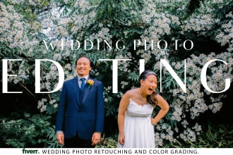 do the color grading and retouching wedding photo