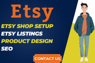 set up etsy digital products shop, pod shop, etsy SEO listing