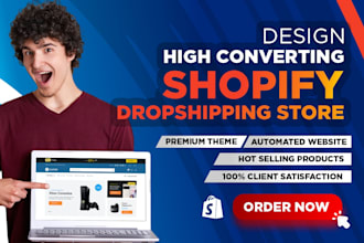 build a high converting shopify store design and dropshipping website