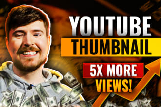 design viral and attractive thumbnail for you