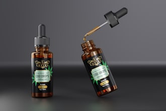 do cbd oil product packaging and 3d mockups