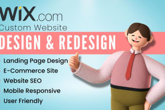 wix website design or redesign for your business or online store