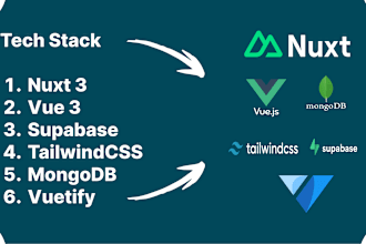 build full stack web applications using nuxt 3 vue 3 supabase mongodb
