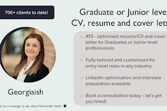 write graduate, junior, entry level CV, resume, cover letter