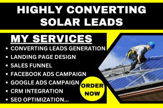 generate high quality solar panel solar appointment solar energy roofing leads