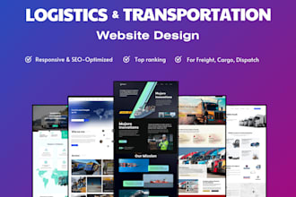 create a professional logistics, trucking, transport, and cargo website