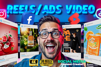 create social media reels or ads video for your business