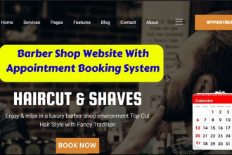 build barbershop or hair salon appointment booking website