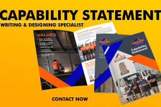 design a professional capability statement in 1hrs