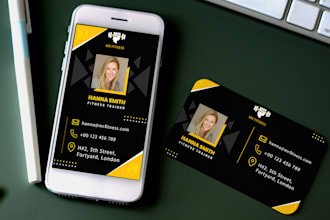 design printable or digital business card with qr code