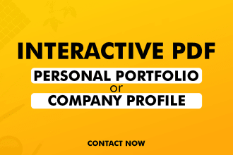design interactive personal portfolio or company profile in 2hr