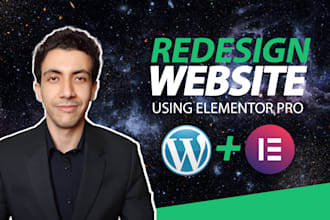 rebuild or redesign your wordpress website with elementor