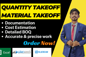 do documentation, cost estimation and quantity takeoff for general contractors