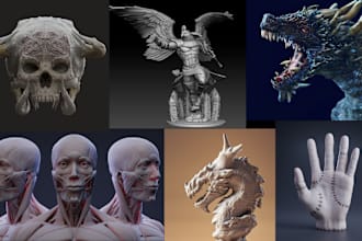 sculpt 3d miniature model 3d sculpture warhammer  3d printing in zbrush blender