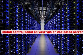 setup new vps server or dedicated server with control panel