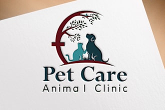 provide attractive pet, dog, cat, animal and veterinary clinic logo
