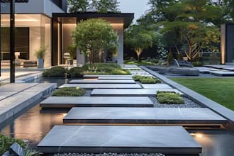 design your garden,backyard,terrace,landscape, outdoor,villa in 24 hours