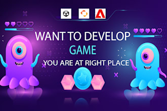 develop unity games and design UI UX