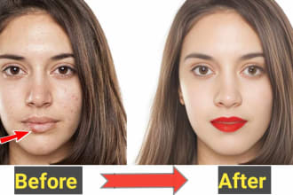do high end photo editing skin retouch,remove your pimples