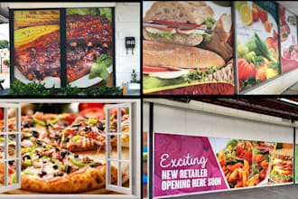 create eye catching shop front or storefront window graphics vinyl stickers