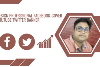 design a professional facebook, youtube, twitter, and linkedin banner