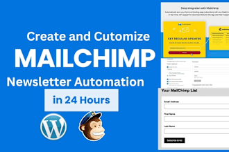 design wordpress mailchimp email template newsletter in 24 hours