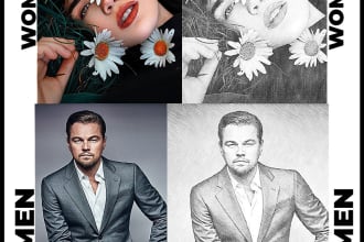 draw your photo portrait into digital pencil sketch