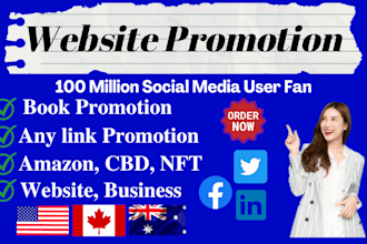 promote your website, crypto, game, amazon or any link targeted area
