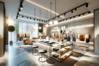 design custom retail store interior design and 3d renders
