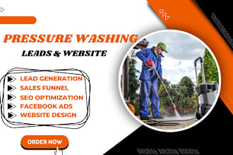 pressure washing website and landing page pressure washing lead cleaning service