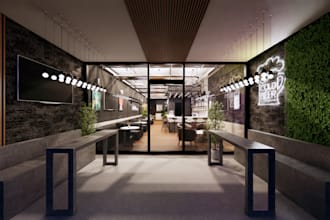 interior design of your cafe, restaurant, coffee shop, lounge, bar, or booth