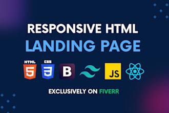 design responsive html landing page