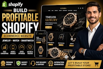 build profitable shopify jewelry watch smartwatch ecommerce website