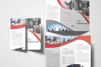 do urgent bifold or trifold brochure design, leaflet, flyer design