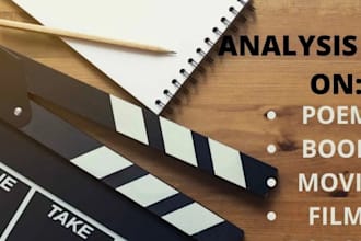 write movie review, tedtalks, article, TV show review, film analysis
