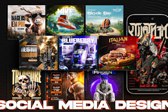 do 3 stunning social media posts, carousels, facebook designs, canva template