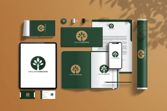 create a modern logo with corporate visual identity package