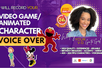 do a female character voiceover for video games and animation