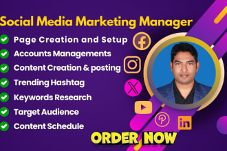 be your social media marketing manager and content calendar