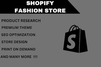 create fashion shopify store shopify store design