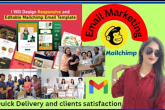 design mailchimp email template newsletter and campaign