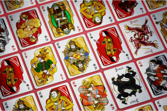 design a customized poker card with a custom tuck box