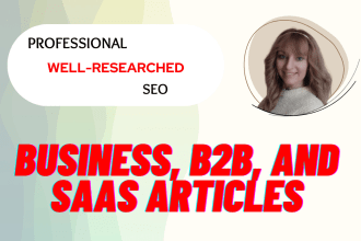 write SEO b2b articles and saas blog posts
