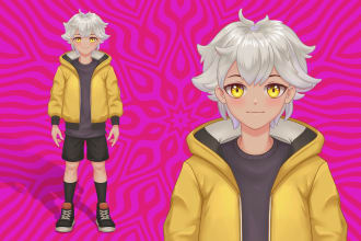 illustrate a vtuber model for you