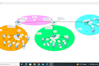 cisco packet tracer routing , switching, subnetting and vlan