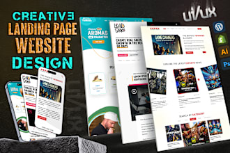 design creative and innovative landing page or website