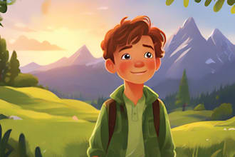 do awesome children story book illustration and book cover for amazon KDP